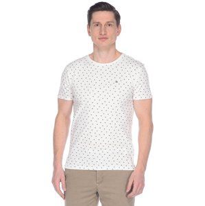 Tommy Hilfiger pánské bílé tričko se vzorem